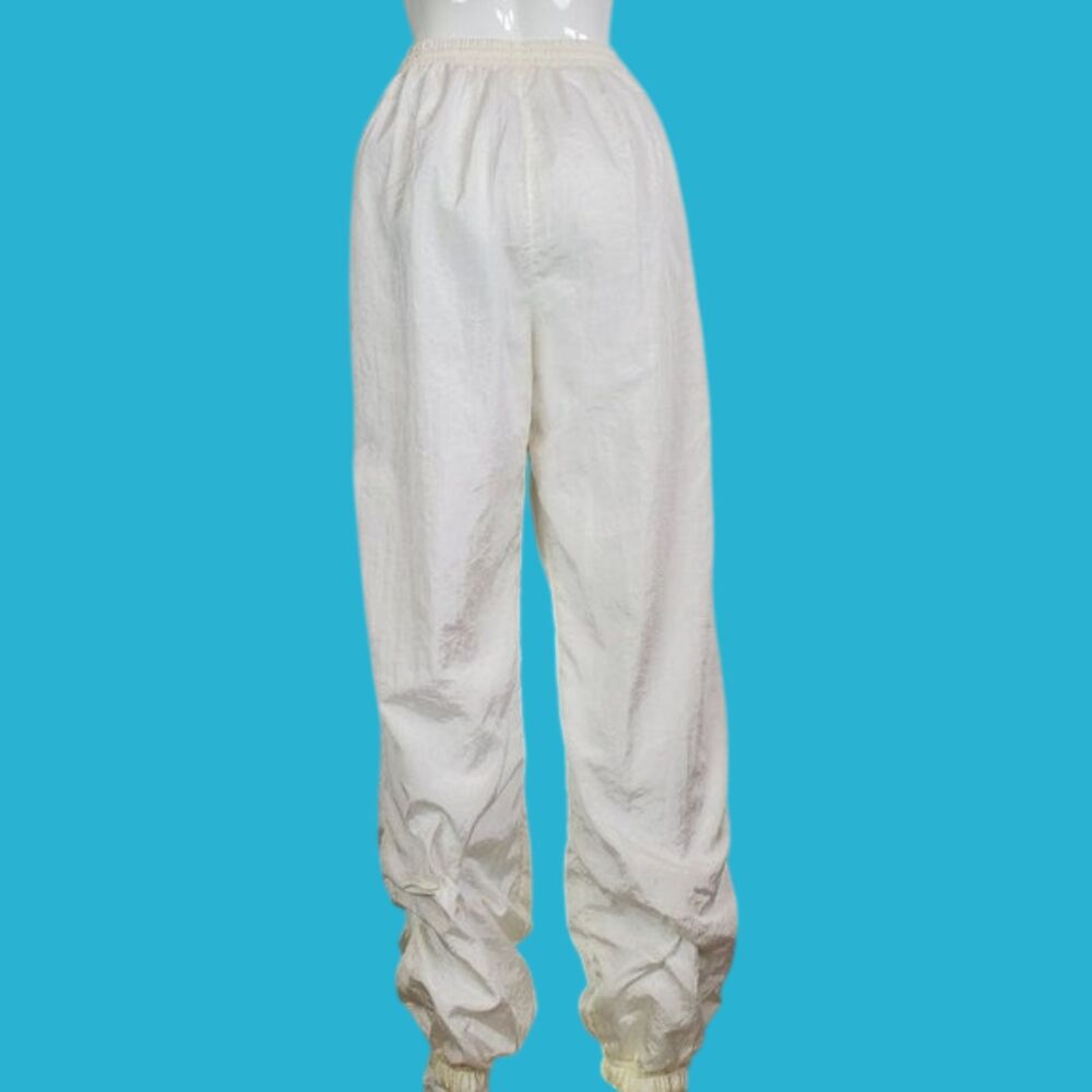 Vintage 80's Casual Isle White Windbreaker Pants